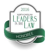 2016 North Carolina Leaders In The Law | Honoree