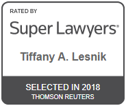 Rated By Super Lawyers | Tiffany A. Lesnik | Selected in 2018 | Thomson Reuters